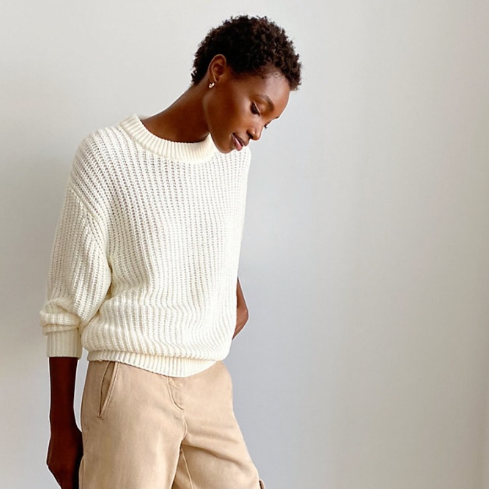 White Wilfred Free Essential Chenille Sweater